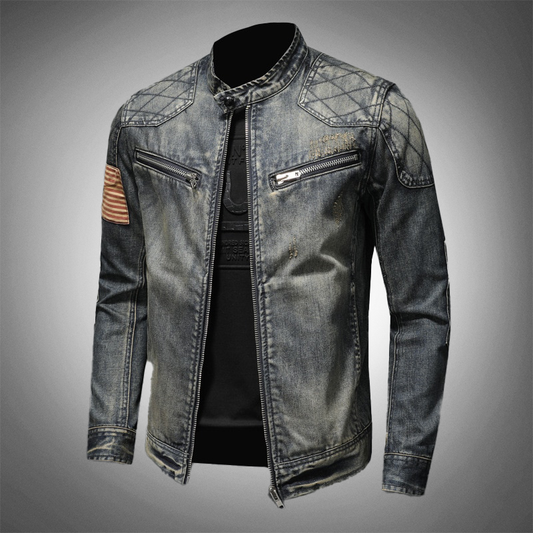 Robuste Denim-Motorradjacke - Fynn