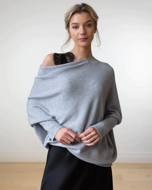 Assymetrisch drapierter Pullover - Karen