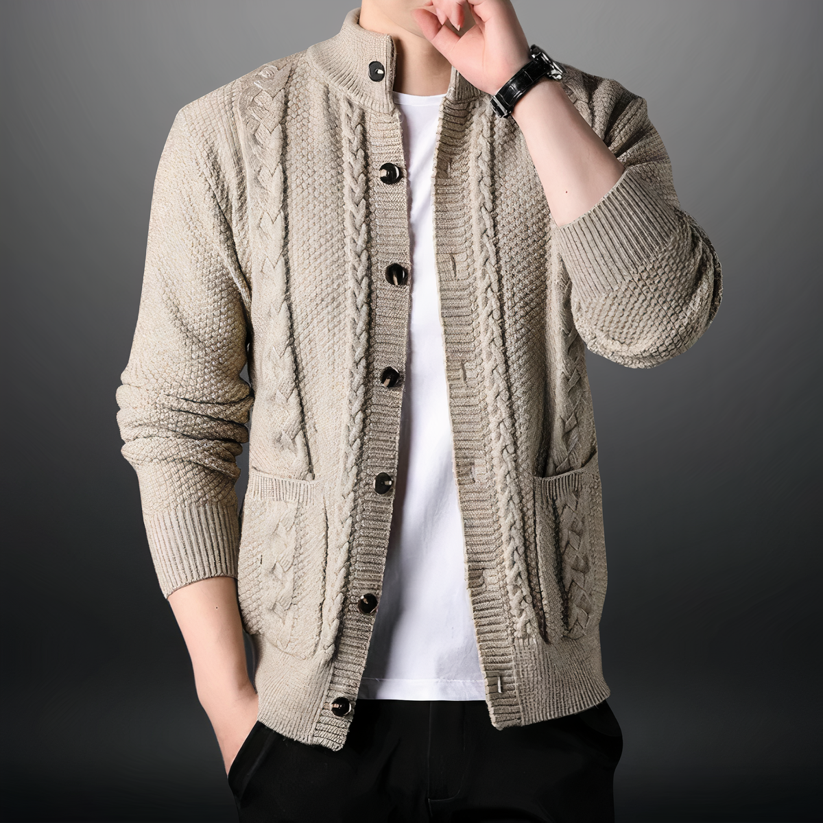 Modischer Strickcardigan für Männer - Toby