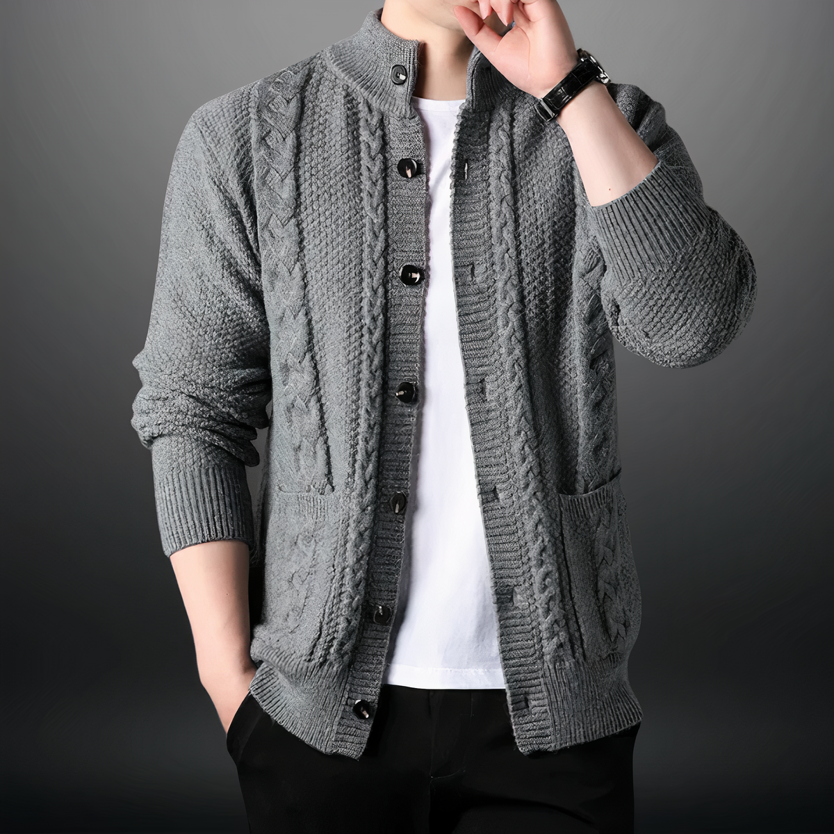 Modischer Strickcardigan für Männer - Toby